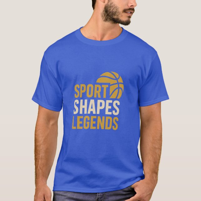 Camiseta Sport Shapes Legends Basketball Typography Logo (Frente)