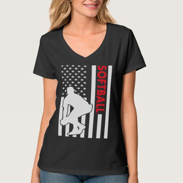 Camiseta Sport Us Flag Softball (Frente)