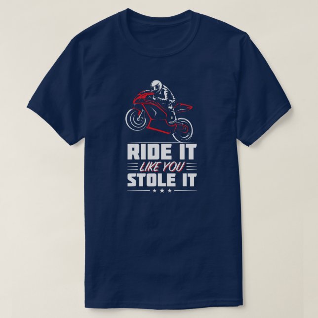 Camiseta Sportbike Motorcycle Rider Superbike Old Biker (Frente do Design)