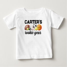 Camiseta Sports 1st Birthday Rookie Year