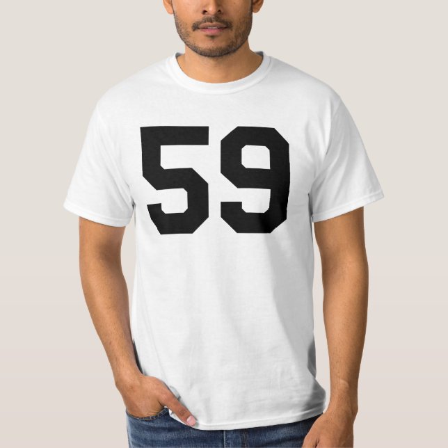 Camiseta Sports Jersey Black Favorite Lucky Number #59 (Frente)