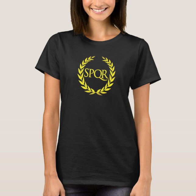 Camiseta Spqr Purple I Senatus Populus Que Romanus (Frente)