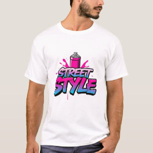Camiseta Spray Can Grafite Tee - Estilo da Rua Retro