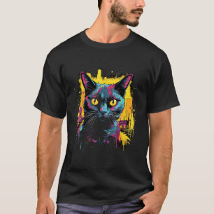 Camiseta Spray de Frescura Felina Desenho de Gato Arte de R