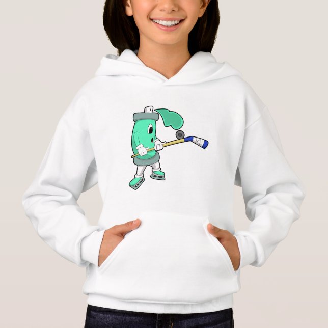 Camiseta spray de gelo no hóquei de gelo com bastão de hóqu (Frente)