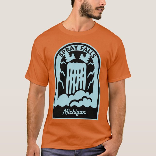 Camiseta Spray Falls Michigan Super Tamanho (Frente)