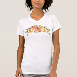 Camiseta Spray Floral De Mola Aquosa País Vintage