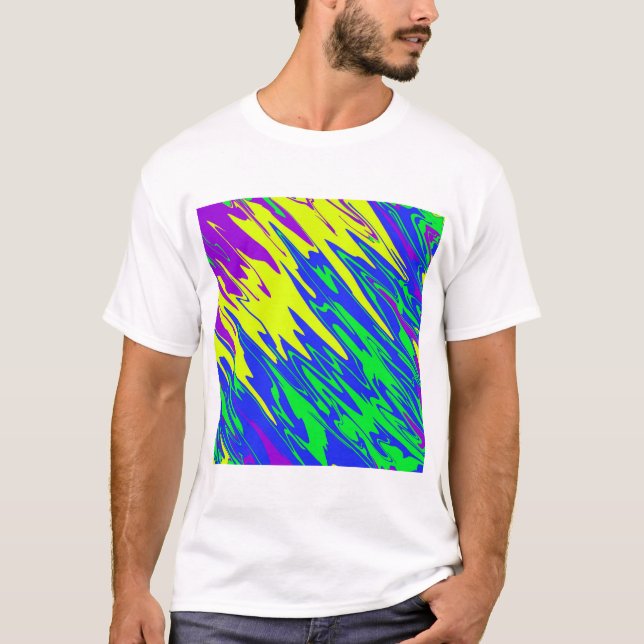 Camiseta Spray Paint Mardi Gras Blue (Frente)