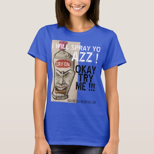 CAMISETA SPRAY PODE #1 AZUL (Frente)