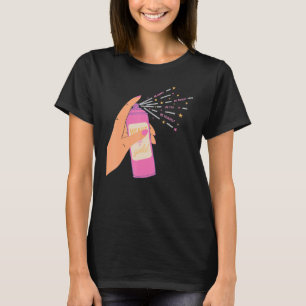 Camiseta Spray Sparkle em mãos Coração Seja Feliz Seja Bril