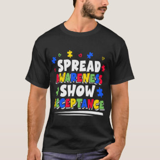 Camiseta Spread Awareness Show Acceptance Autism Awareness 