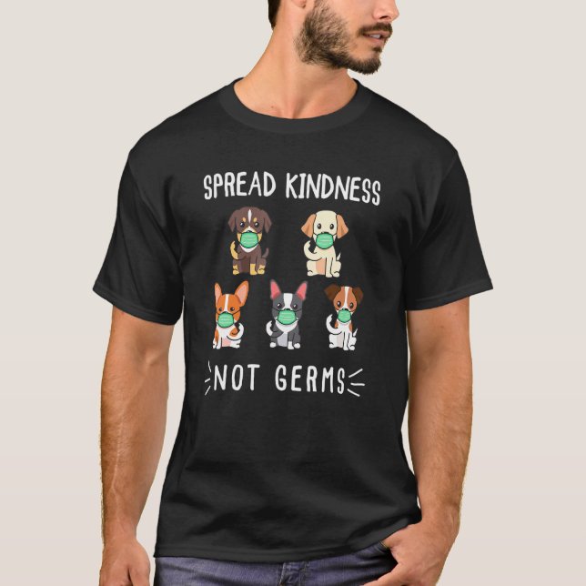 Camiseta Spread Kindy Não Germes Cachorro Face Social Dista (Frente)