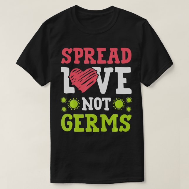 Camiseta Spread Love Not Germs Social Distance  For Women  (Frente do Design)
