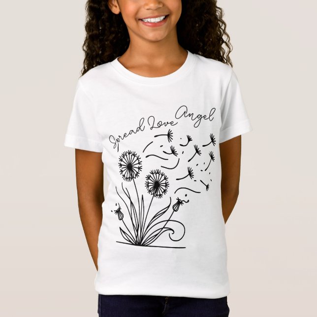 Camiseta "Spread Love", personalizável garota (Frente)