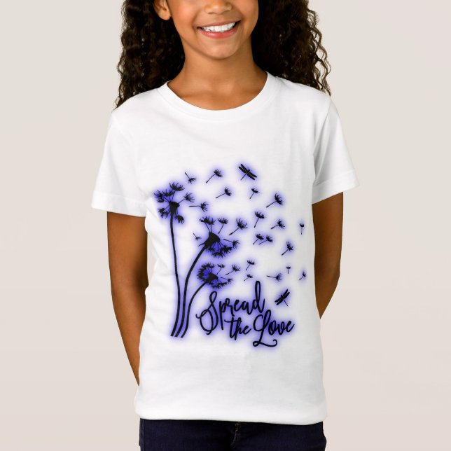 Camiseta Spread The Love Dandelions and Dragonflies (Frente)