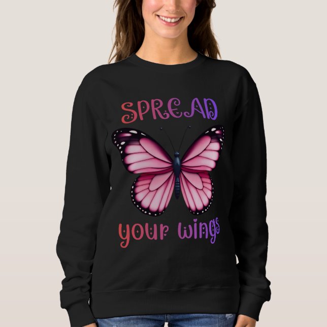 Camiseta Spread Your Wings – Inspirational Butterfly  (Frente)