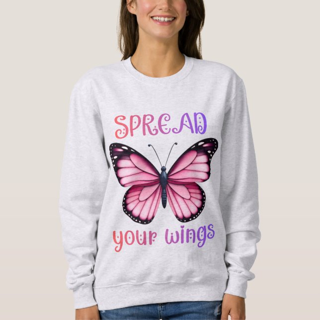 Camiseta Spread Your Wings – Inspirational Butterfly  (Frente)