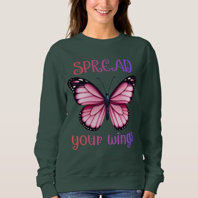 Camiseta Spread Your Wings – Inspirational Butterfly  (Frente)