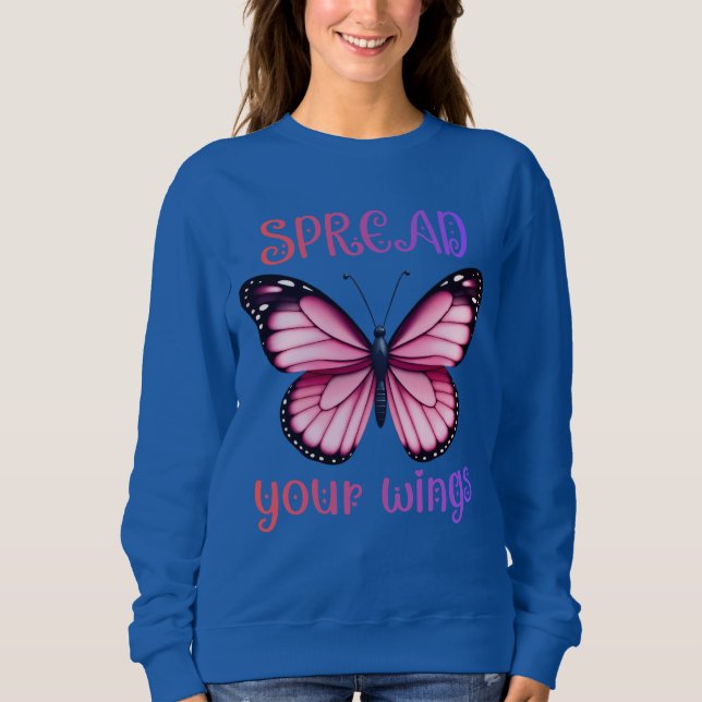 Camiseta Spread Your Wings – Inspirational Butterfly  (Frente)