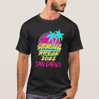 Camiseta Spring Break 2022 Retro 80s 90s Família San Diego 