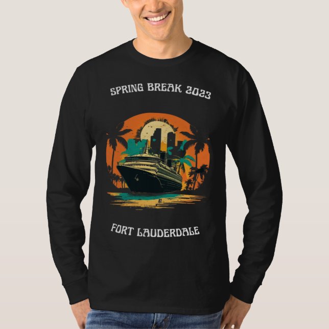 Camiseta Spring Break 2023 Fort Lauderdale Florida Cruise (Frente)