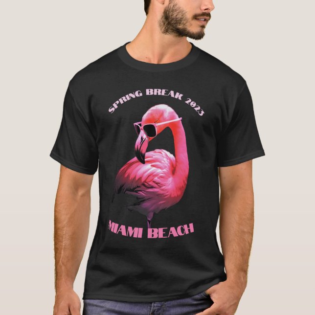Camiseta Spring Break Beach Flamingo Sunvidles (Frente)