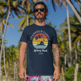 Camiseta Spring Break Beach Hut Palm Trees Correspondendo à