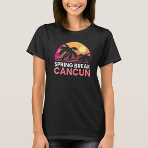 Camiseta Spring Break Cancun México Vacinação Vintage