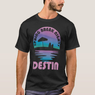Camiseta Spring Break Destin Sunset Vintage Matando Mulhere
