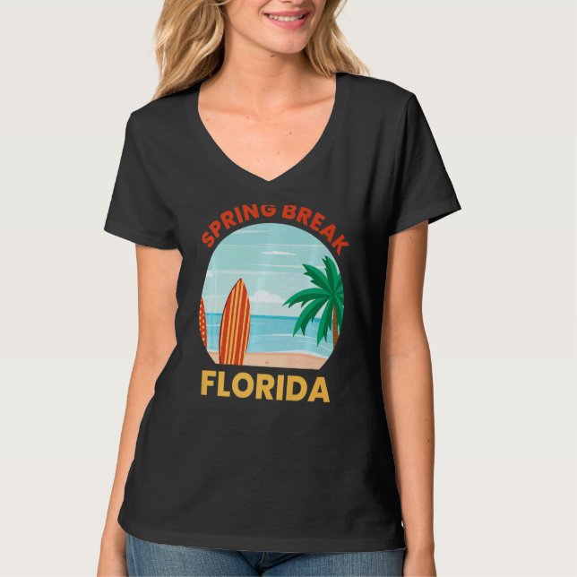Camiseta Spring Break Florida Surf Beach (Frente)