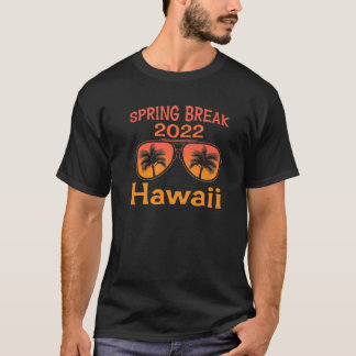 Camiseta Spring Break Hawaii 2022 Vintage Retro Palm Tree S