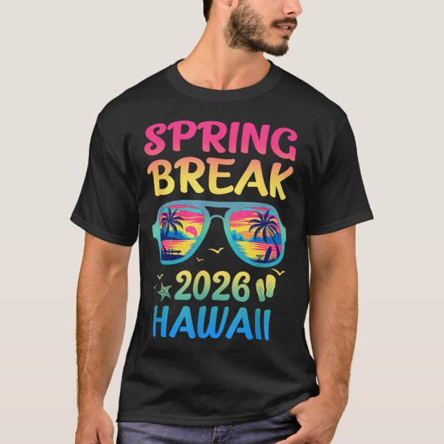 Camiseta Spring Break Hawaii 2026 Vacation Trip Sungles  (Frente)