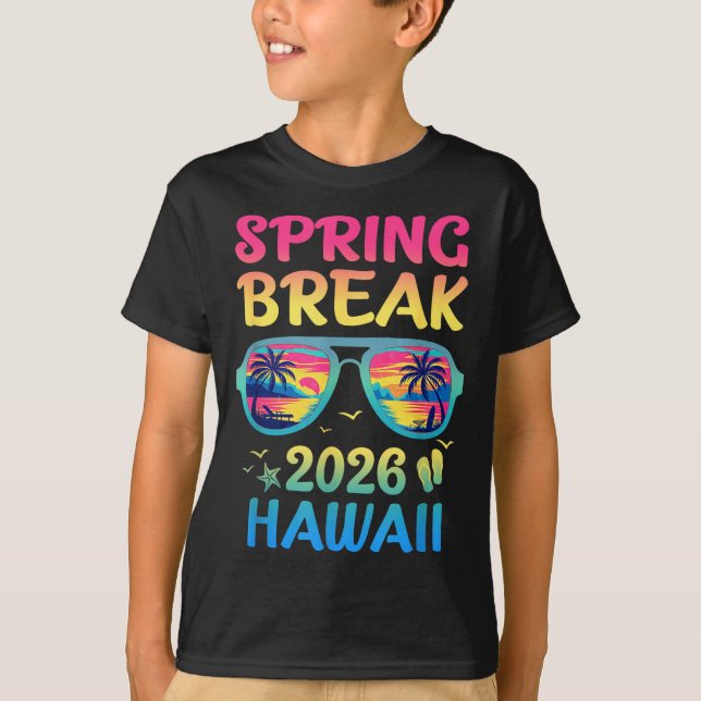 Camiseta Spring Break Hawaii 2026 Vacation Trip Sungles  (Frente)