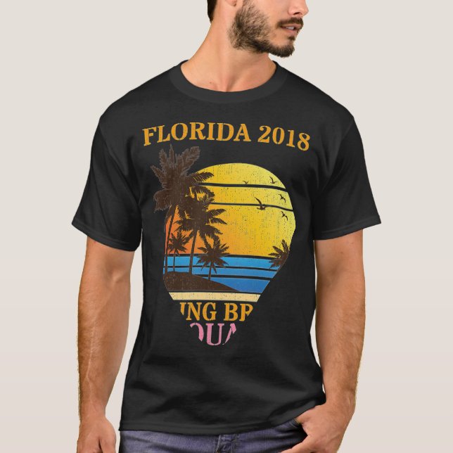 Camiseta Spring Break Party Crew Miami Florida 2018 - (Frente)