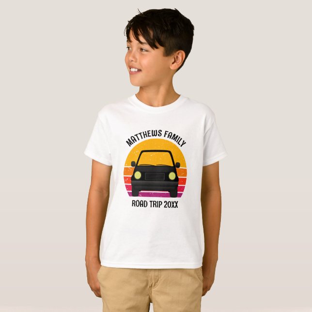 Camiseta Spring Break Road Trip Sunset Custom Kids (Frente Completa)