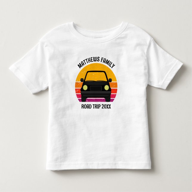 Camiseta Spring Break Road Trip Sunset Customized (Frente)