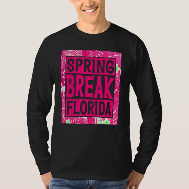 Camiseta Spring Break Senior Class Student School Trip Flor (Frente)