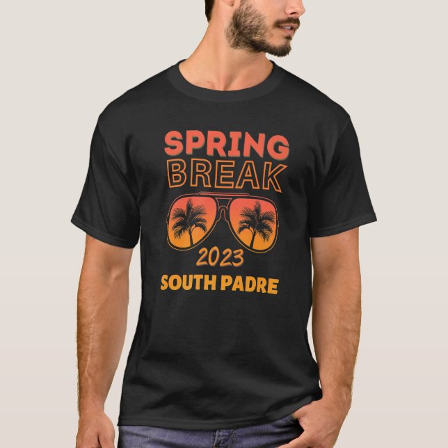 Camiseta Spring Break South Padre 2023 Sunglasses Beach Vac (Frente)