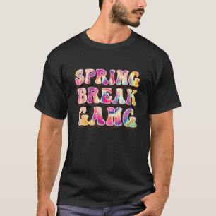 Camiseta Spring Break Squad Gang Colorida Tie Dye Primavera
