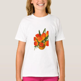 Camiseta Spring Harmony – Orange & Yellow Tulips