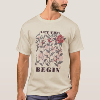 Camiseta Spring rose garden nature