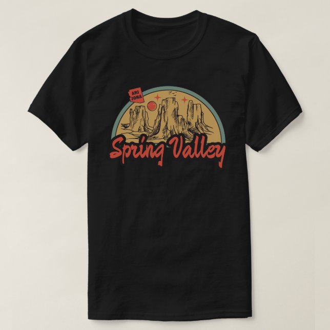 Camiseta Spring Valley, Arizona (Frente do Design)