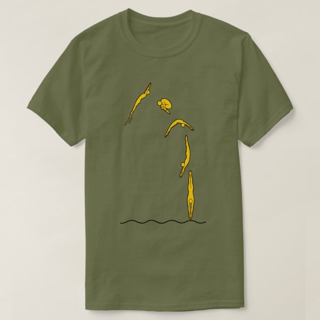 Camiseta SpringBoard, High Dive e Natação (Frente do Design)