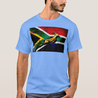 Camiseta Springbok Bokke Bandeira Sul-Africana Vintage Rugb
