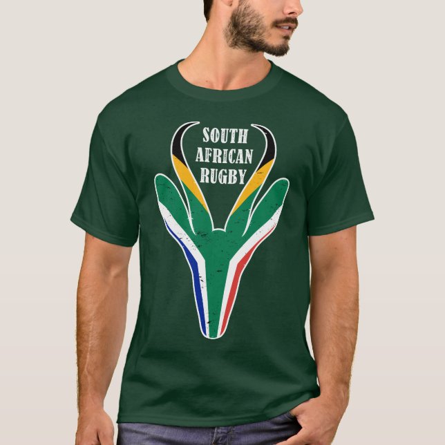 Camiseta Springbok Face África do Sul Bandeira (Frente)