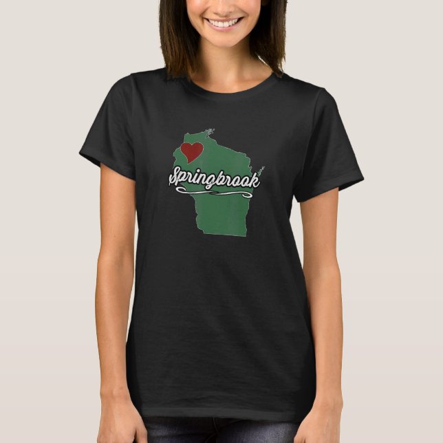 Camiseta SPRINGBROOK Wisconsin WI EUA Cidade Estado Lembran (Frente)