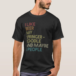 Camiseta Springerdoodle Dog Owner Beer Lover Funny Vintage