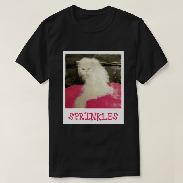 Camiseta Sprinkles o Gato (Frente do Design)