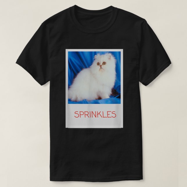 Camiseta Sprinkles O Gato Angela Divertido (Frente do Design)