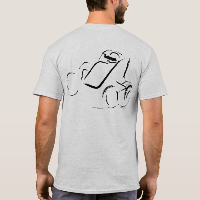 Camiseta Sprintcar 01 Black on Ash Back (Verso)
